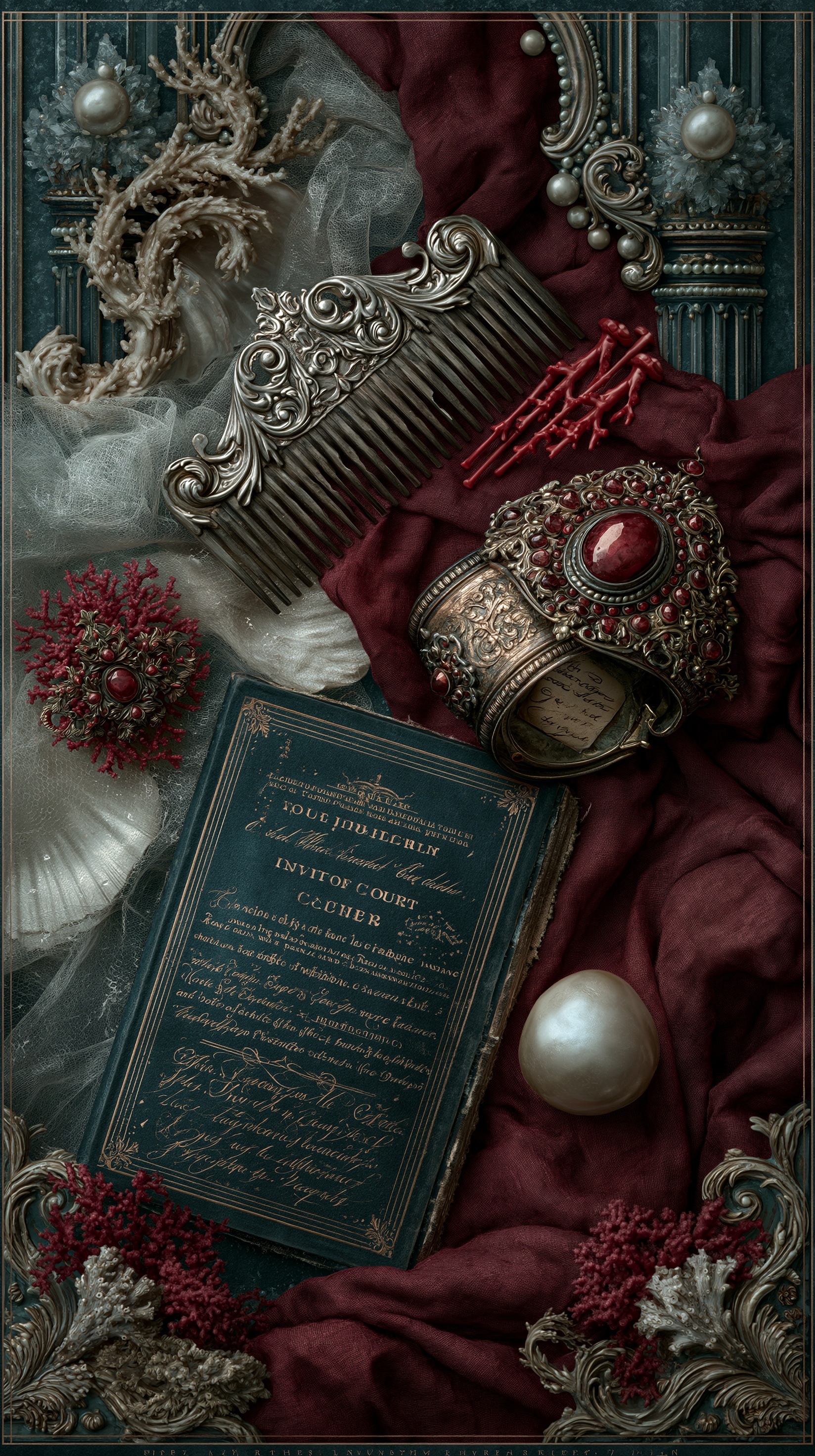 Illustrated costume and personal effects belonging to Coralline